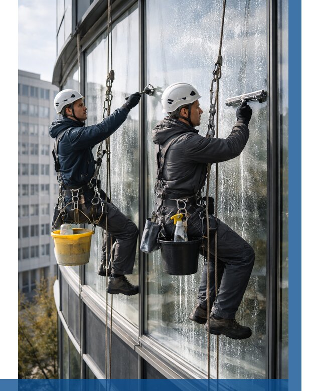 Мойка панорамных окон в Копейске от 359 р. заказать у ВЫСОТНИК-Кпс