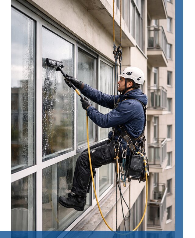 Мойка балконного остекления в Копейске от 3592 р. | ВЫСОТНИК-Кпс