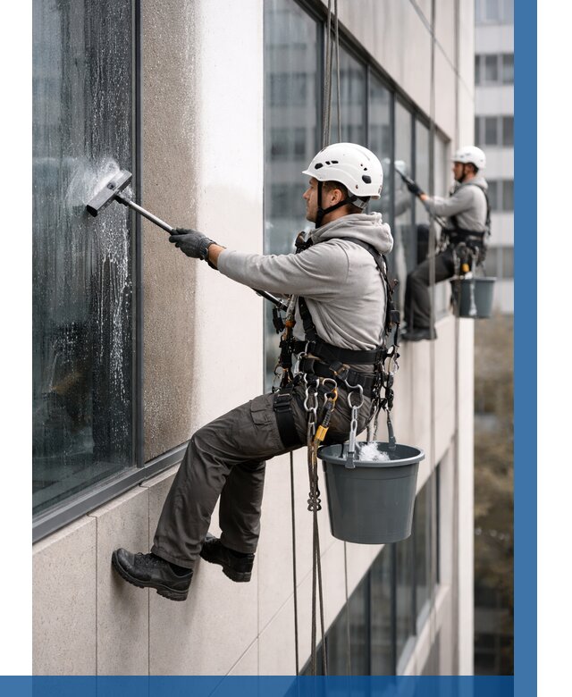 Мойка фасадов зданий в Копейске под ключ от 359 р. | ВЫСОТНИК-Кпс