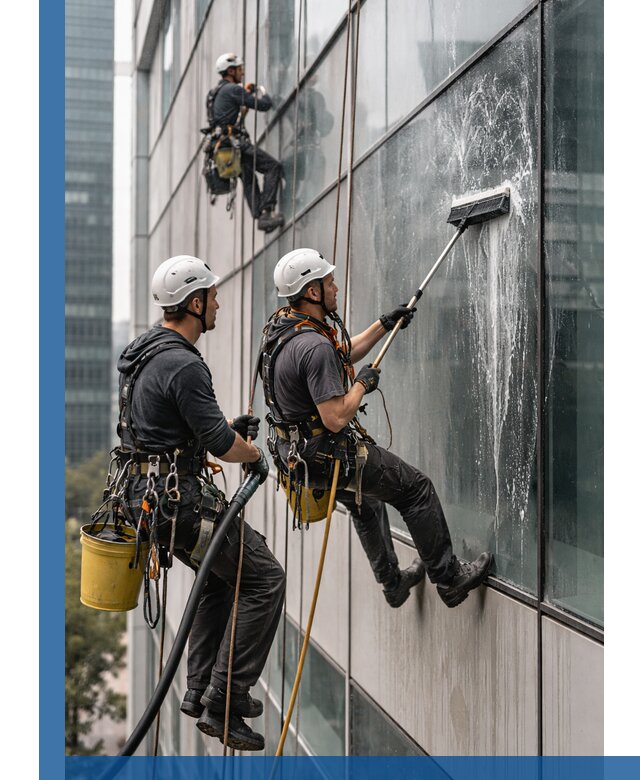 Профессиональная высотная мойка фасадов зданий в Копейске