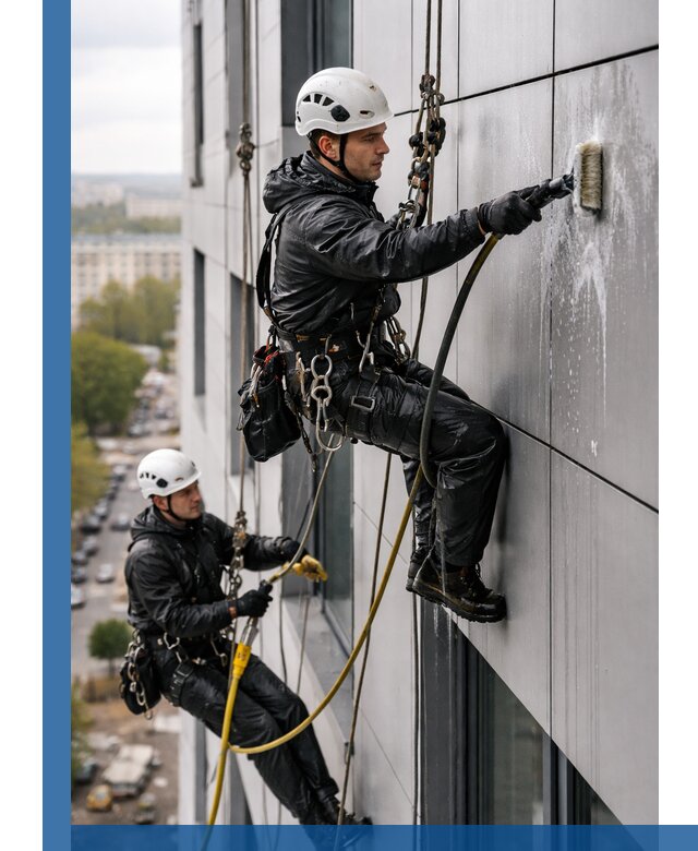Профессиональная мойка фасада из композита в Копейске