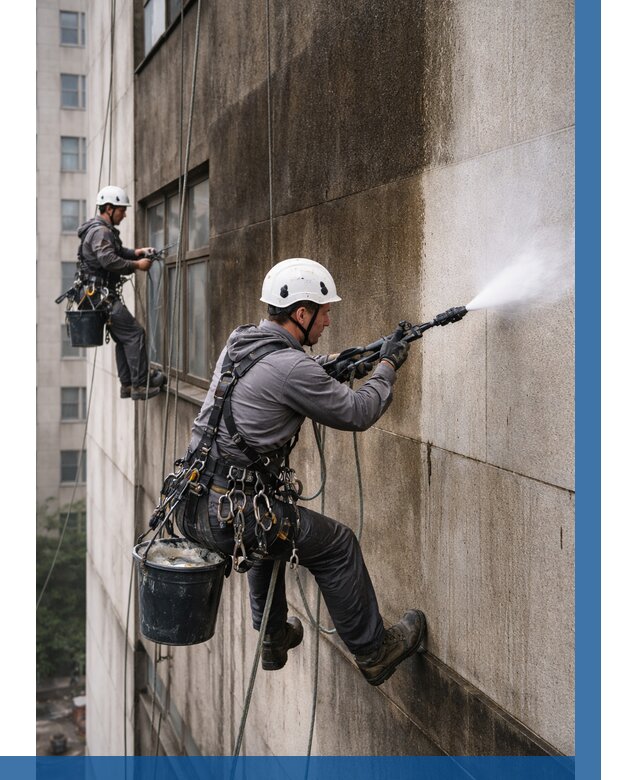 Очистка фасада от копоти в Копейске от 257 р. | ВЫСОТНИК-Кпс