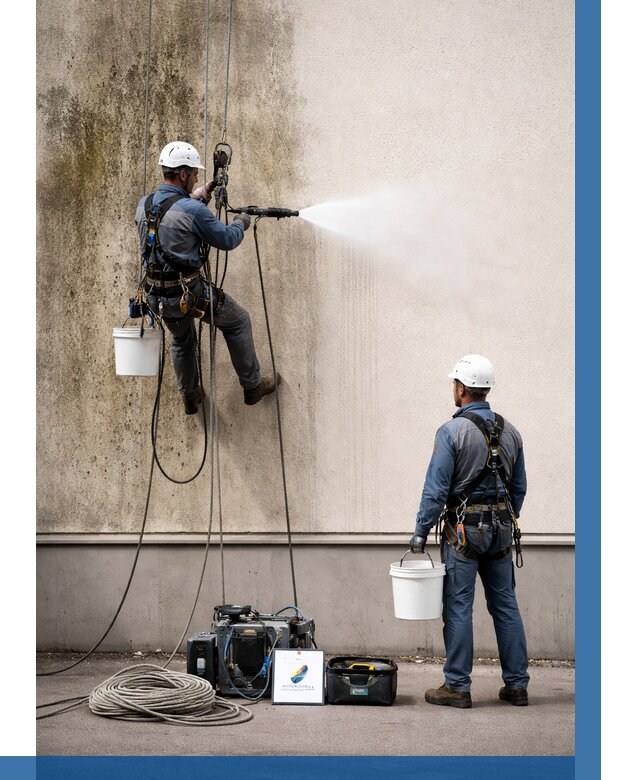 Очистка фасада от плесени в Копейске от 308 р. | ВЫСОТНИК-Кпс