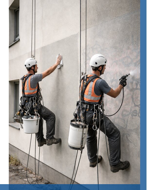 Антиграффити покрытие фасада в Копейске от 616 р. | ВЫСОТНИК-Кпс