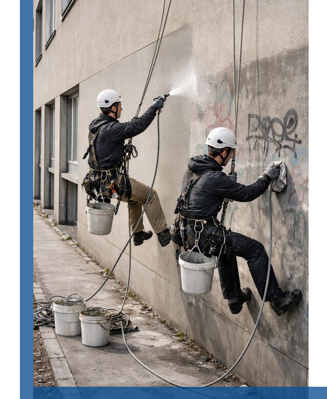 Антиграффити покрытие фасада с защитой от надписей в Копейске