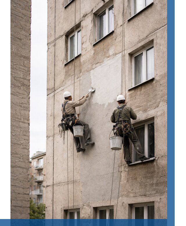 Косметический ремонт фасада в Копейске от 1129 р. | ВЫСОТНИК-Кпс