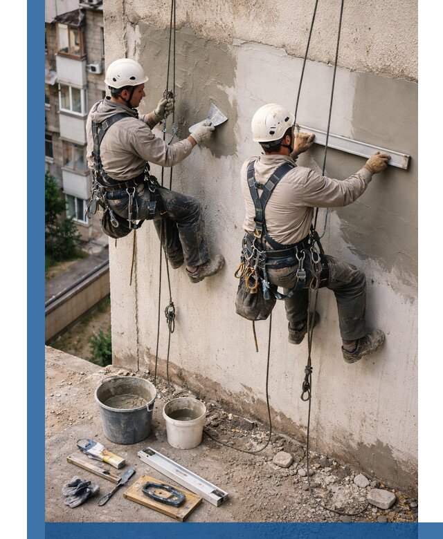 Комплексный ремонт штукатурного фасада с гарантией в Копейске