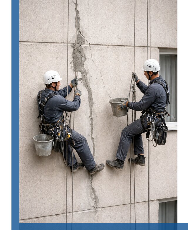 Заделка трещин на фасаде в Копейске с гарантийным ремонтом