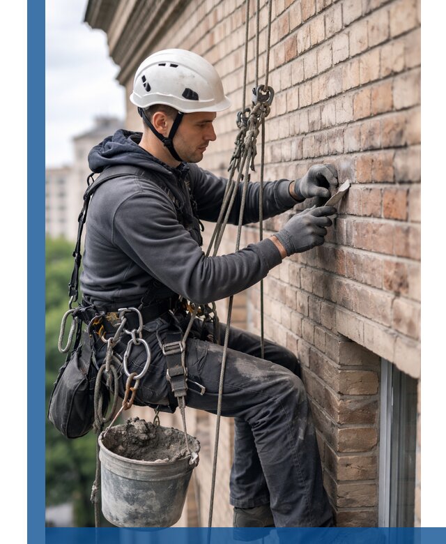 Качественный ремонт кирпичной кладки фасада в Копейске с гарантией