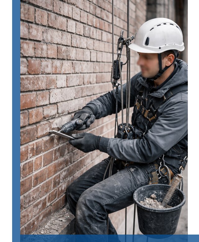 Расшивка кирпичных швов фасадов и стен, ремонт в Копейске