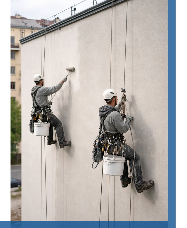 Покраска оштукатуренного фасада в Копейске от 328 р. | ВЫСОТНИК-Кпс