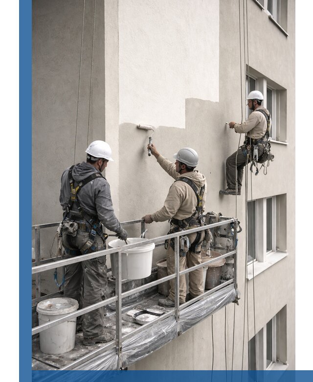 Покраска оштукатуренного фасада в Копейске под ключ с гарантией