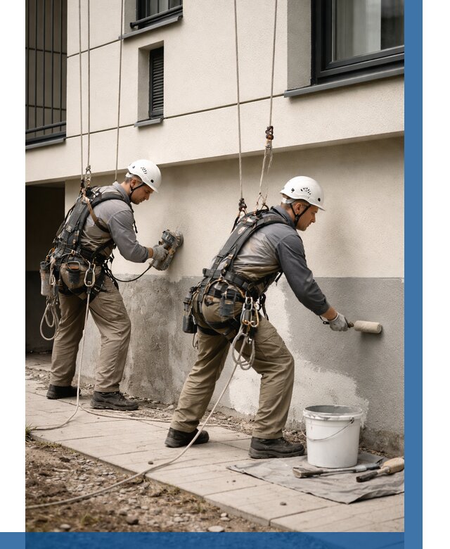 Окраска цоколя здания в Копейске от 462 р. под ключ | ВЫСОТНИК-Кпс