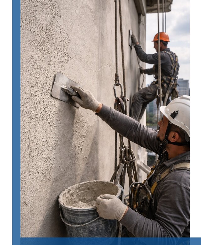 Декоративная штукатурка фасада с утеплением и защитой в Копейске