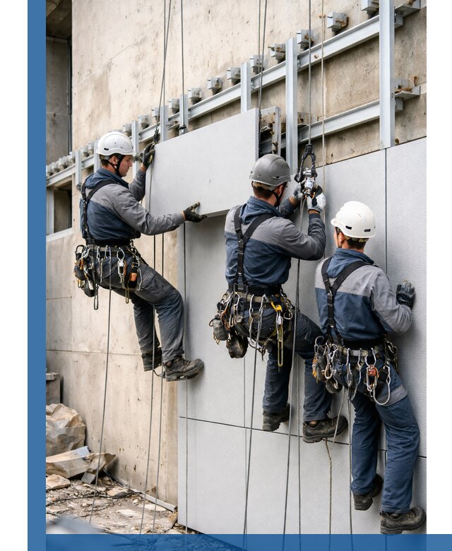 Монтаж вентилируемого фасада в Копейске под ключ с гарантией качества