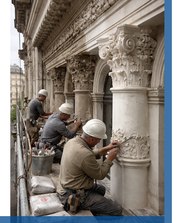 Реставрация фасадной лепнины в Копейске от 2566 р. | ВЫСОТНИК-Кпс