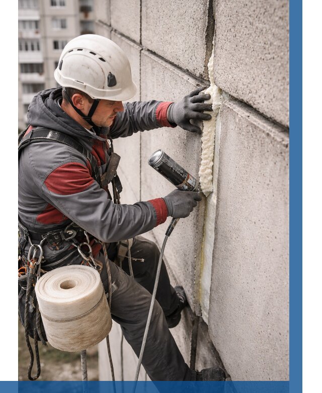 Утепление межпанельных швов в Копейске от 718 р. | ВЫСОТНИК-Кпс