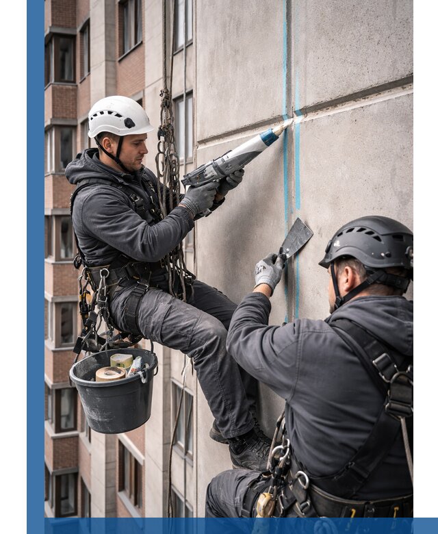 Вторичная герметизация швов фасада и кровли в Копейске