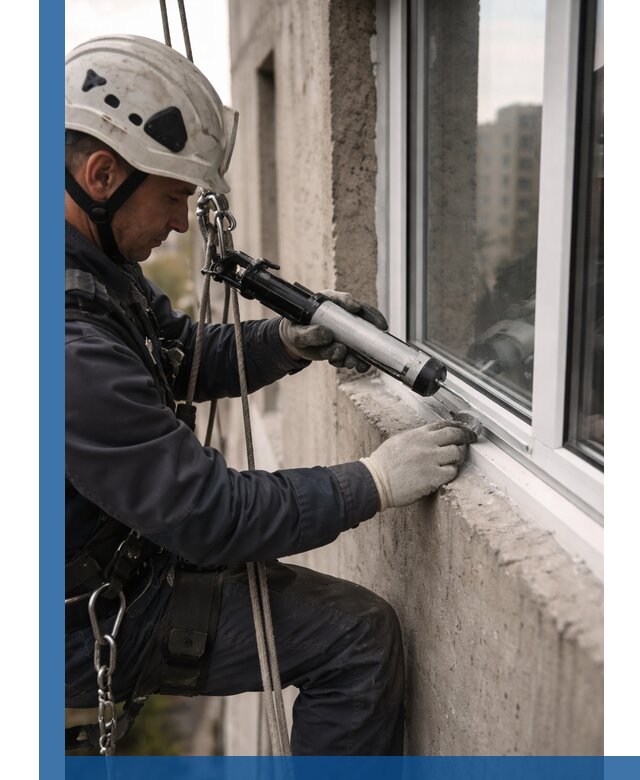 Герметизация оконных швов снаружи в Копейске профессионально