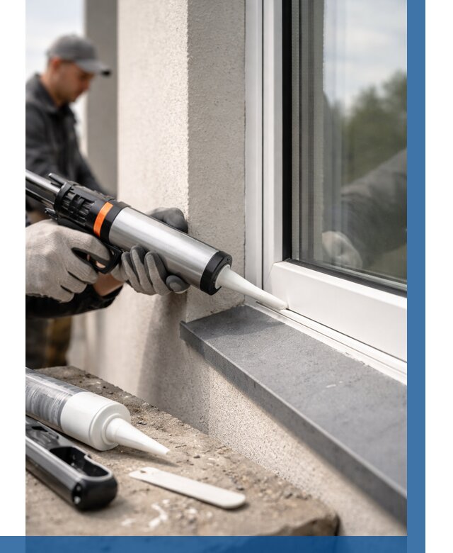 Герметизация монтажных швов окон в Копейске от 667 р. | ВЫСОТНИК-Кпс