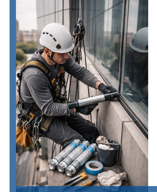 Герметизация стыков витража в Копейске для герметичных фасадов