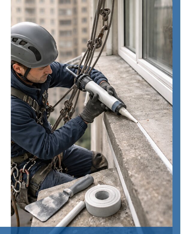 Герметизация балконного козырька в Копейске от 4618 р. | ВЫСОТНИК-Кпс