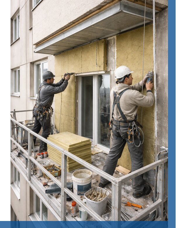 Утепление балкона снаружи в Копейске от 1642 р. под ключ ВЫСОТНИК-Кпс