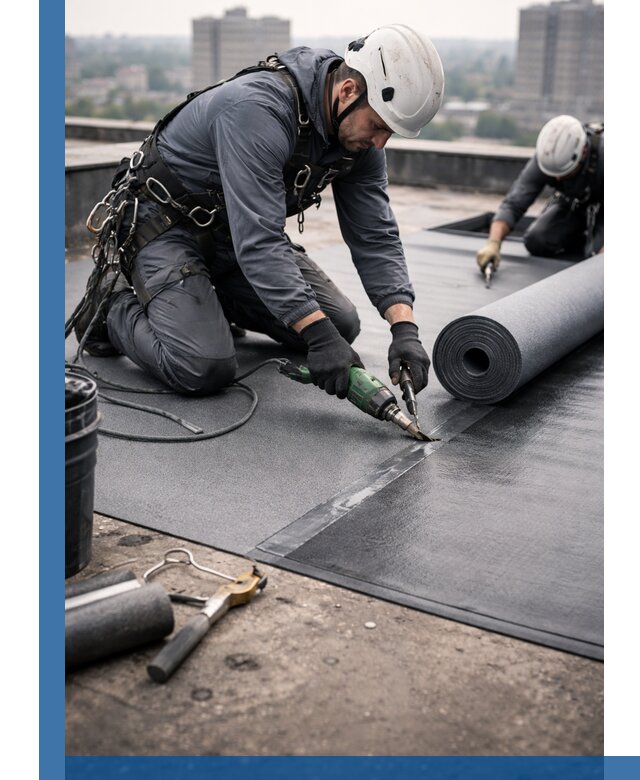 Ремонт мягкой кровли в Копейске с выездом промальпинистов