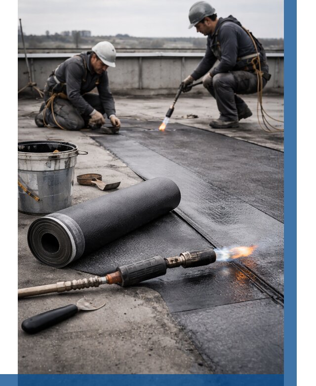 Ремонт рулонной кровли в Копейске от 667 р. | ВЫСОТНИК-Кпс