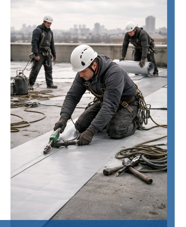 Ремонт мембранной кровли в Копейске от 1847 р./м2 | ВЫСОТНИК-Кпс