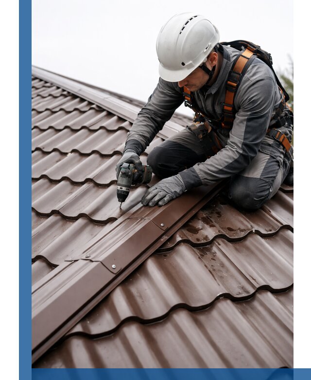 Ремонт металлочерепицы на крыше в Копейске профессионально