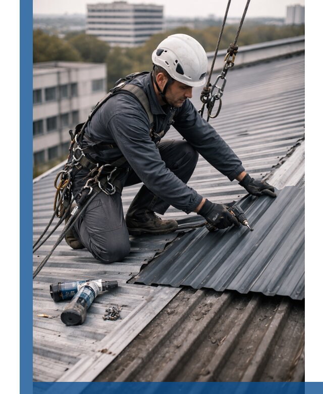 Ремонт профнастила на кровле в Копейске, работы под ключ