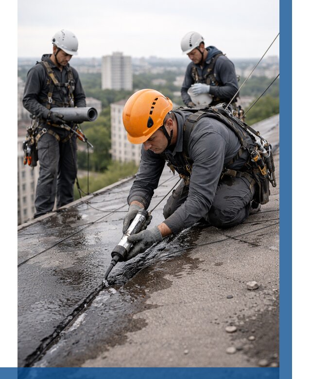 Устранение протечек кровли в Копейске от 12316 р. | ВЫСОТНИК-Кпс