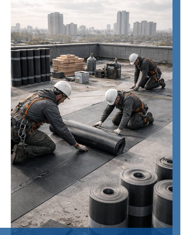 Монтаж мягкой кровли под ключ в Копейске от 462 р. | ВЫСОТНИК-Кпс