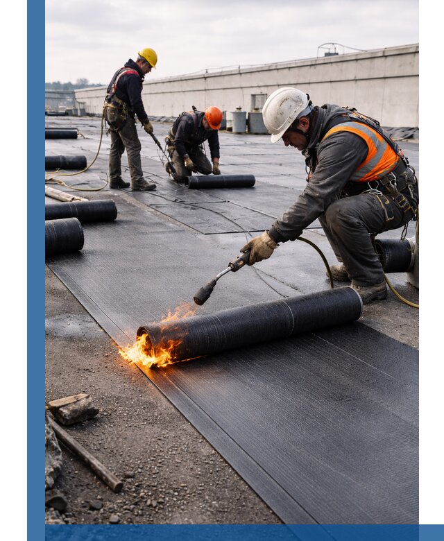 Монтаж наплавляемой кровли в Копейске профессионально