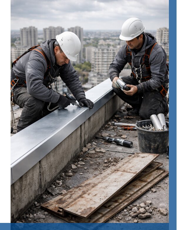 Замена парапетных крышек под ключ в Копейске от 1232 р. | ВЫСОТНИК-Кпс