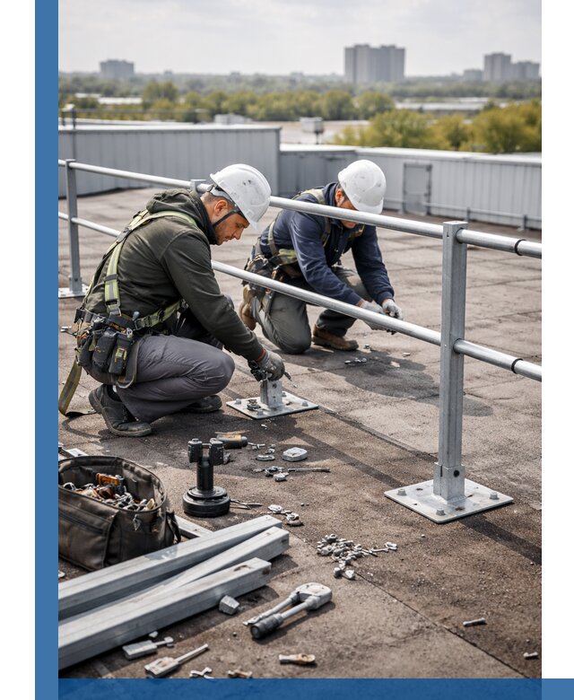 Монтаж кровельного ограждения в Копейске под ключ с гарантией