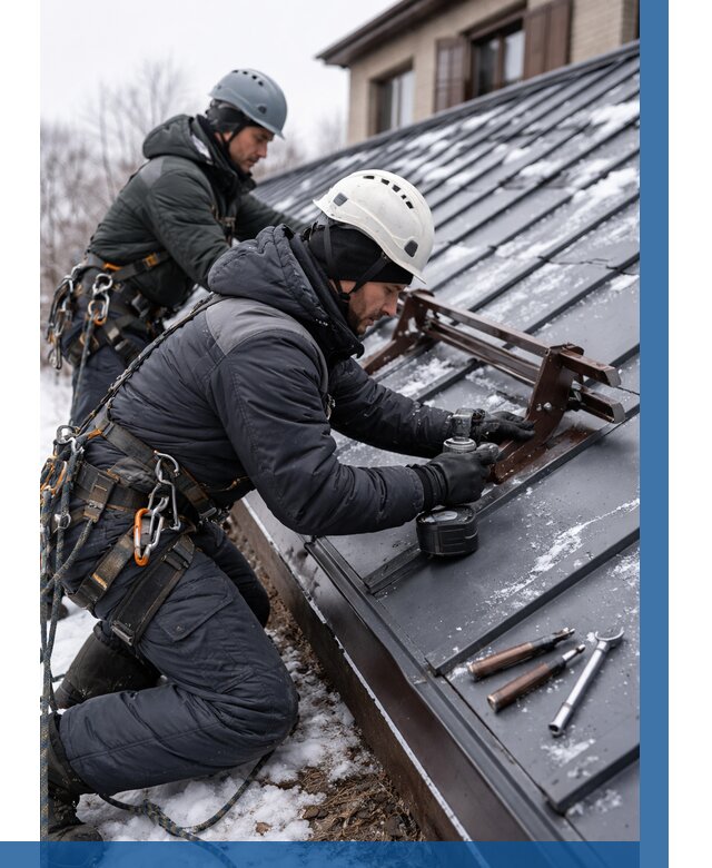 Монтаж снегозадержателей в Копейске от 462 р. | ВЫСОТНИК-Кпс