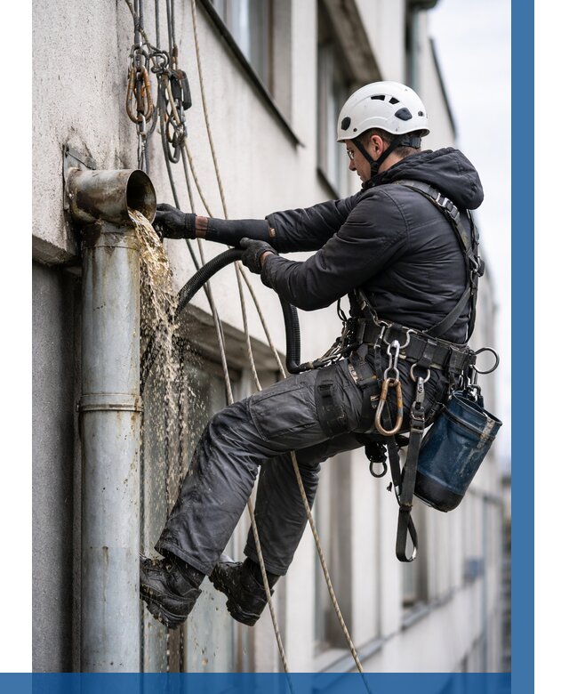 Прочистка водосточных труб в Копейске от 3592 р. | ВЫСОТНИК-Кпс