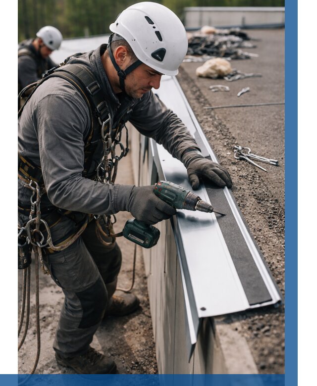 Монтаж капельника на кровле в Копейске от 308 р. | ВЫСОТНИК-Кпс