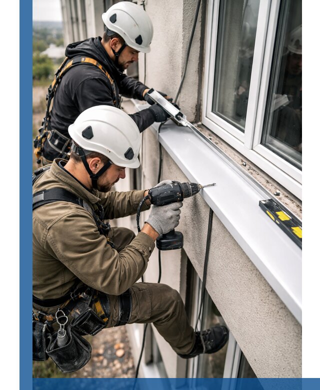 Профессиональный монтаж оконных отливов и отведения воды в Копейске