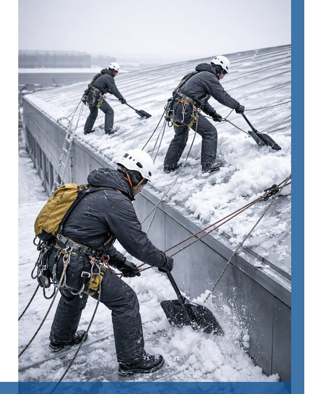 Очистка навесов от снега в Копейске от 4618 р. | ВЫСОТНИК-Кпс