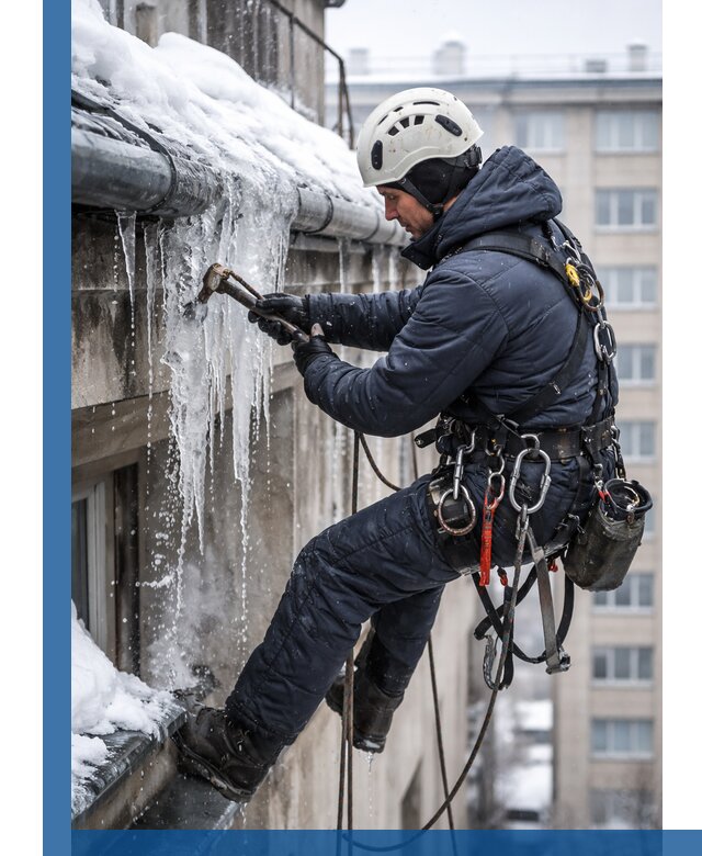 Удаление наледи и чистка водостоков в Копейске оперативно и безопасно