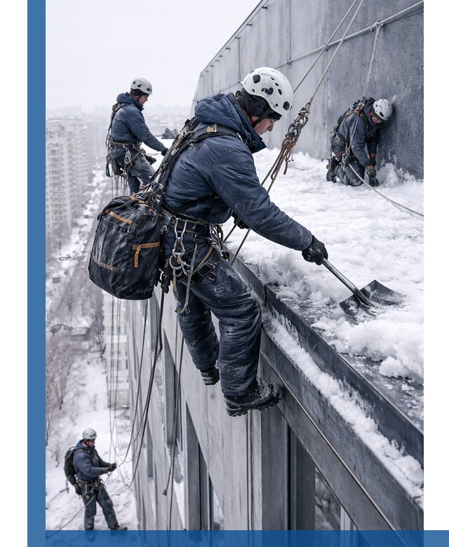 Абонентское обслуживание кровли зимой в Копейске регулярный уход