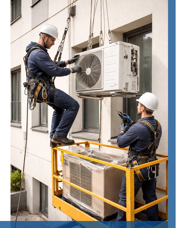 Демонтаж внешнего блока кондиционера в Копейске от 3592 р. | ВЫСОТНИК-Кпс