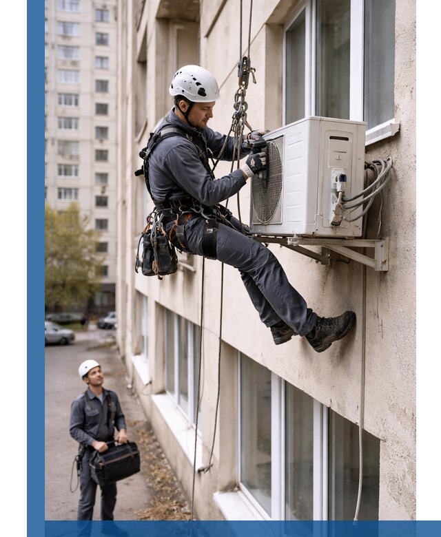 Демонтаж внешнего блока кондиционера в Копейске профессионально