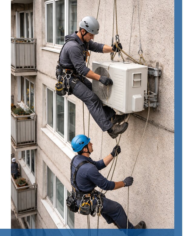 Перенос внешнего блока кондиционера в Копейске от 9237 р.| ВЫСОТНИК-Кпс