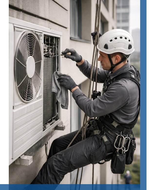 Обслуживание внешнего блока кондиционера в Копейске от 2771 р.ВЫСОТНИК-Кпс