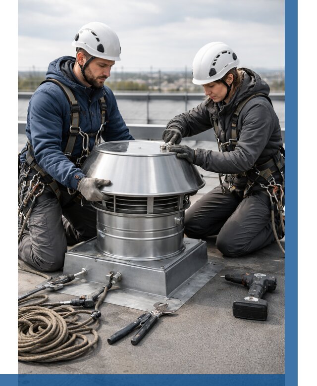 Установка дефлекторов на кровле в Копейске от 4618 р. | ВЫСОТНИК-Кпс