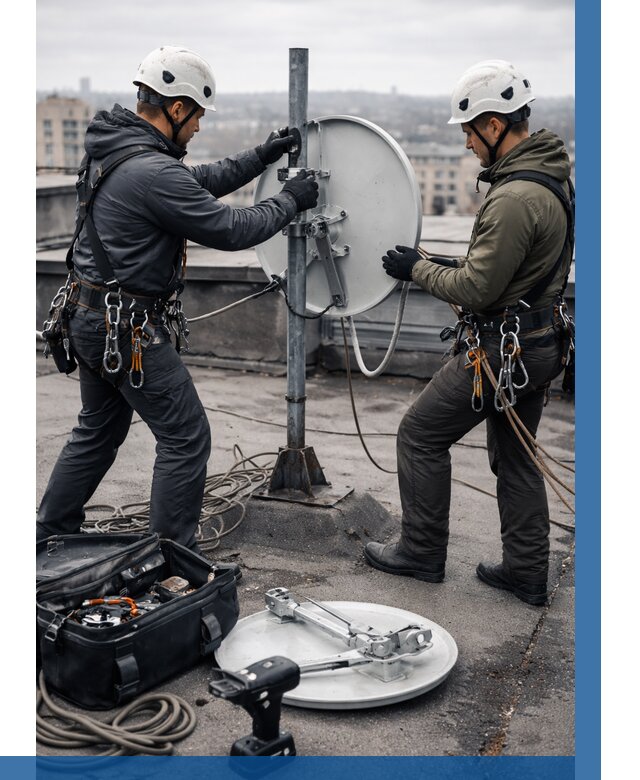 Демонтаж антенн на крыше в Копейске от 4618 р. | ВЫСОТНИК-Кпс